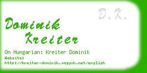 dominik kreiter business card
